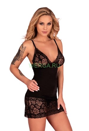 LivCo Corsetti Fashion Сорочка и трусики "Narca" черный