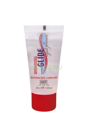 HOT Лубрикант на водной основе с согревающим эффектом "Warming glide" 30ml