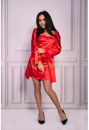 LivCo Corsetti Fashion Пеньюар, сорочка и трусики "Jacqueline" красный