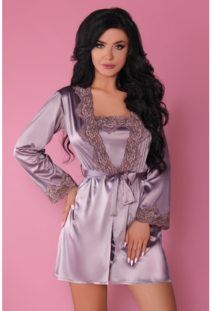LivCo Corsetti Fashion пеньюар, сорочка и трусики "Jacqueline" сиреневый